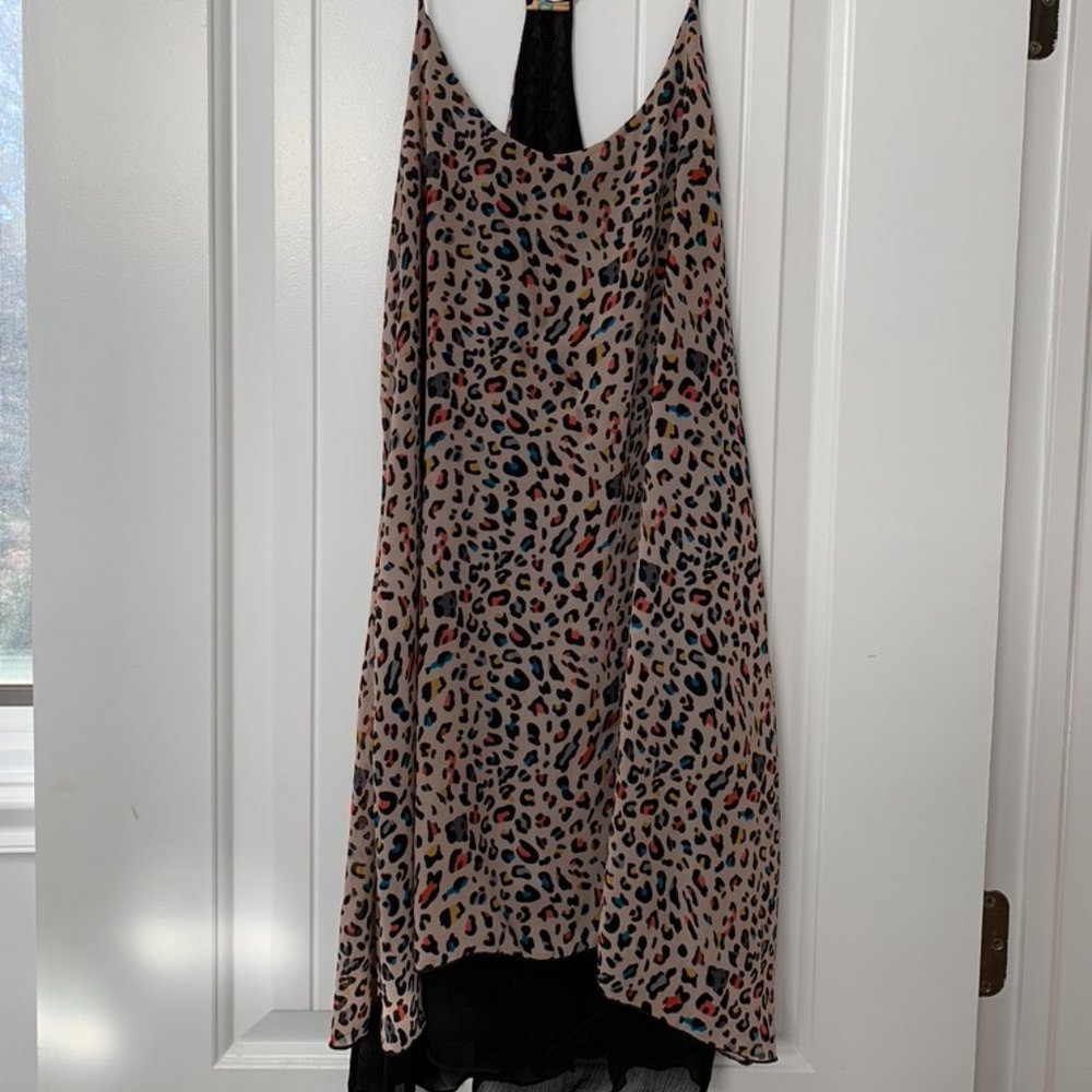 multi-color leopard racerback dress